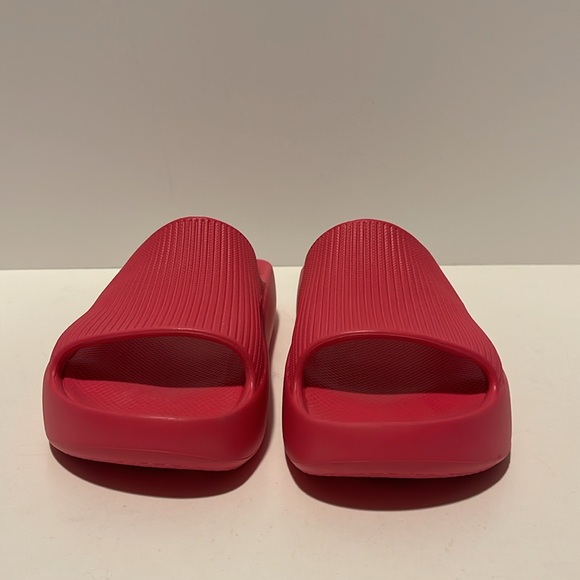 CALIA Molded Rubber Platform Sandals Women’s Size 8 Pink Comfort Slip On Slides - Picture 4 of 8